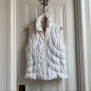 Nine West Winter White Puffer Down Vest